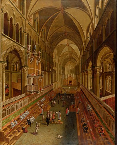 Interior of Canterbury Cathedral, c.1675-1700 by English School